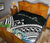 Vanuatu Premium Quilt - Vanuatu Coat of Arms & Polynesian Tropical Flowers White - Polynesian Pride