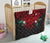 Tahiti Polynesian Premium Quilt - Hibiscus and Sea Turtle (Red) - Polynesian Pride