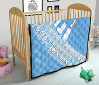 Fiji Tapa Rugby Premium Quilt version Style You Win - Blue - Polynesian Pride