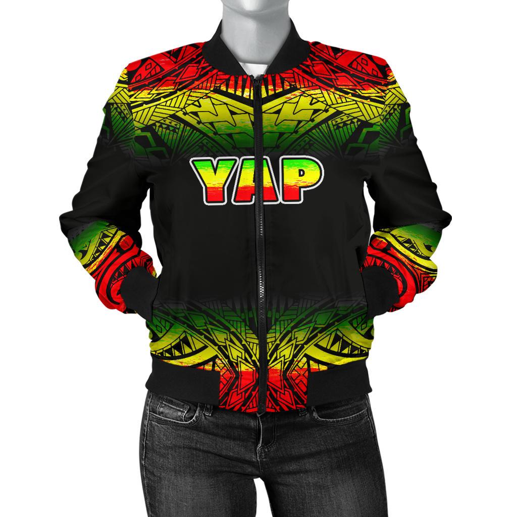 Yap Women's Bomber Jacket - Fog Reggae Style Reggae - Polynesian Pride