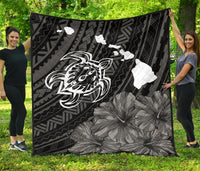 Hawaii Sea Turtle Is Swimming Toward Premium Quilt White - Polynesian Pride