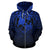 Tonga All Over Zip up Hoodie Lift up Blue - Polynesian Pride