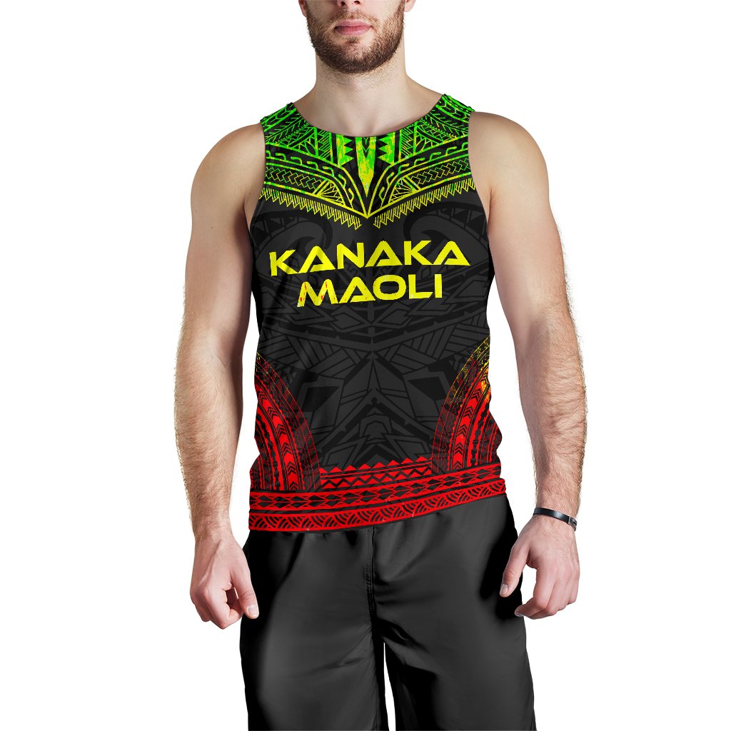 Kanaka Maoli Men's Tank Top - Polynesian Chief Reggae Version Reggae - Polynesian Pride