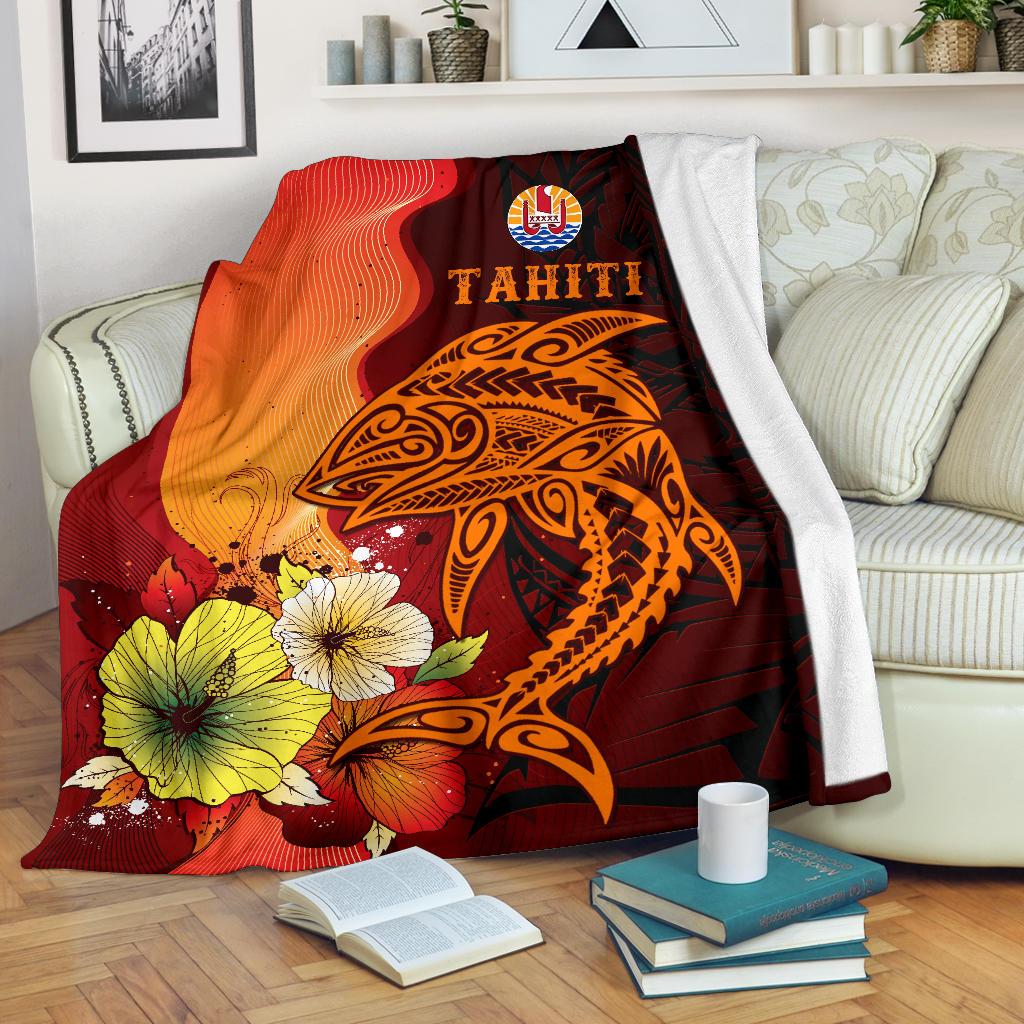 Tahiti Premium Blankets - Tribal Tuna Fish - Polynesian Pride