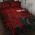 Pohnpei Personalised Quilt Bed Set - Pohnpei Seal In Heartbeat Patterns Style (Red) Red - Polynesian Pride
