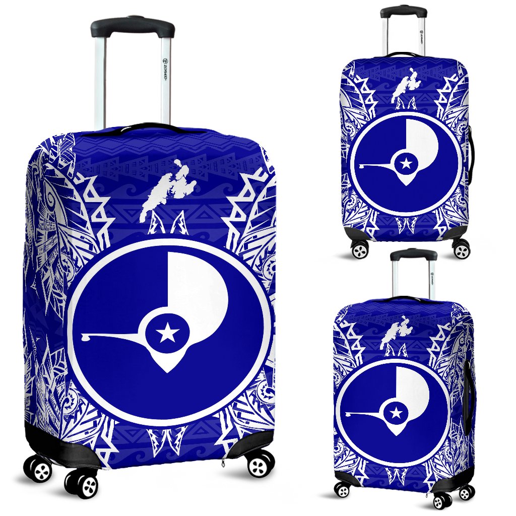 Yap Polynesian Luggage Covers Map Blue Blue - Polynesian Pride