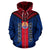 Tahiti Zipper Hoodie Tahiti Flag Polynesian Tattoo Version 2.0 - Polynesian Pride