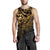 Guam Polynesian Tank Top (Men) - Gold Turtle Flowing - Polynesian Pride