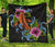 Hawaii Polynesian Premium Quilt - Cephalofoil Tattoo Hibiscus Black - Polynesian Pride