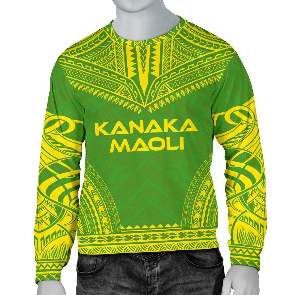 Kanaka Maoli Sweater - Polynesian Chief Flag Version Unisex White - Polynesian Pride