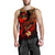 Guam Polynesian Men's Tank Top - Plumeria Flowers And Waves - Polynesian Pride