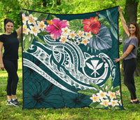 Polynesian Hawaii Kanaka Maoli Premium Quilt - Summer Plumeria - Polynesian Pride