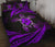 Hawaii Quilt Bed Set - Hibiscus Turtle Tribal Waves Purple - Polynesian Pride
