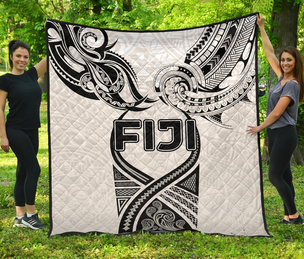 Fiji Rugby Premium Quilt Polynesian Waves Style - Polynesian Pride