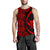 Kanaka Hawaii Map Red Polynesian Men's Tank Top - Circle Style - Polynesian Pride