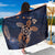 Hawaii Kakau Polynesian Turtle Map Sarong - Indigo Sarong One Size Blue - Polynesian Pride