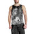 Guam Men's Tank Top - Humpback Whale with Tropical Flowers (White) - Polynesian Pride