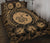 Hawaiian Map Honu Hibiscus Gold Polynesian Quilt Bed Set - Polynesian Pride