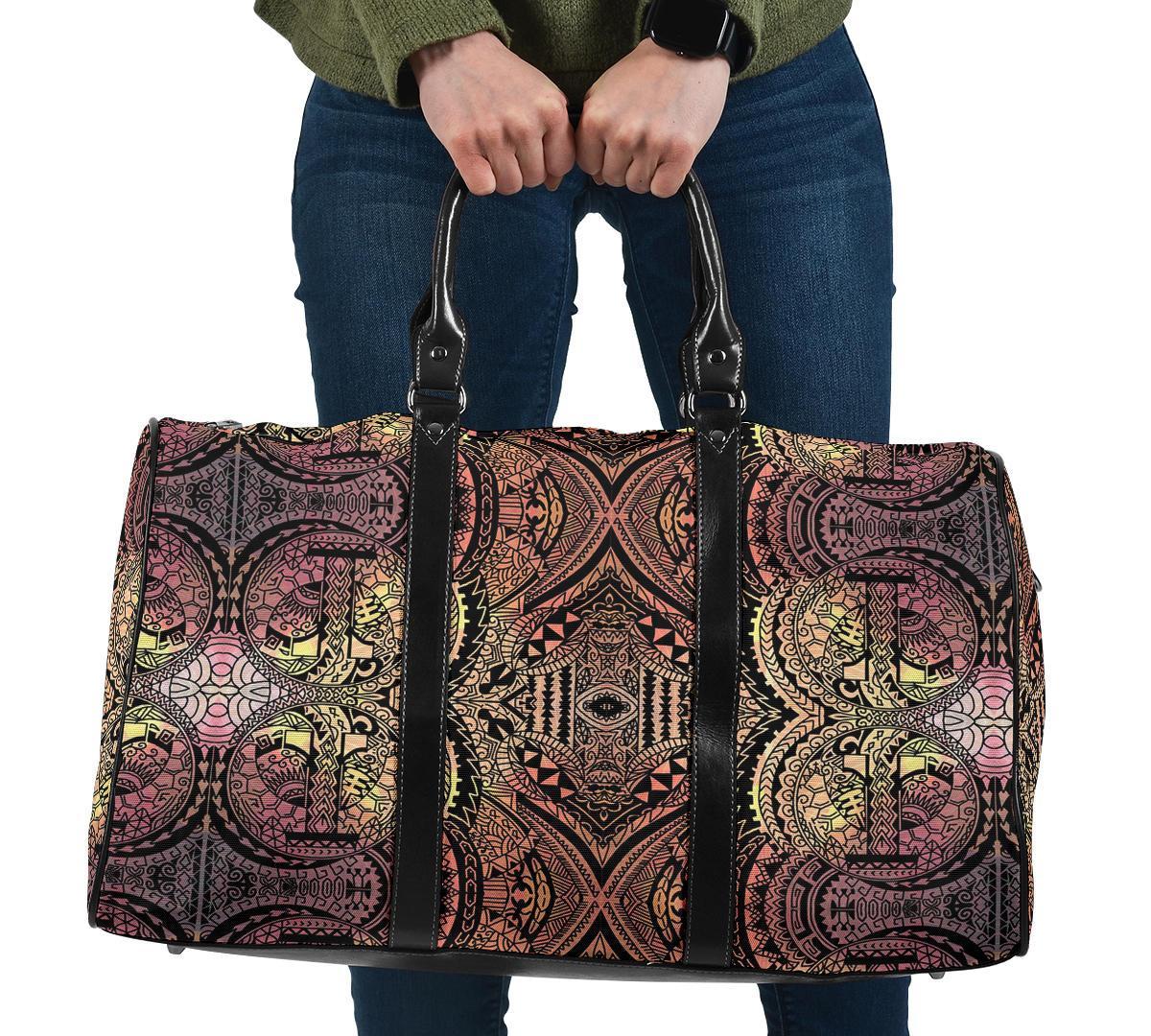 Polynesian Symmetry Brown Hawaii Travel Bag Travel Bag One size Black - Polynesian Pride