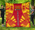 Papua New Guinea Premium Quilt - Papua New Guinea Coat Of Arsms Polynesian Yellow Tattoo - Polynesian Pride