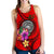 American Samoa Polynesian Women's Racerback Tank - Floral With Seal Red - Polynesian Pride