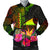 Tokelau Polynesian Men's Bomber Jacket - Hibiscus and Banana Leaves Reggae - Polynesian Pride