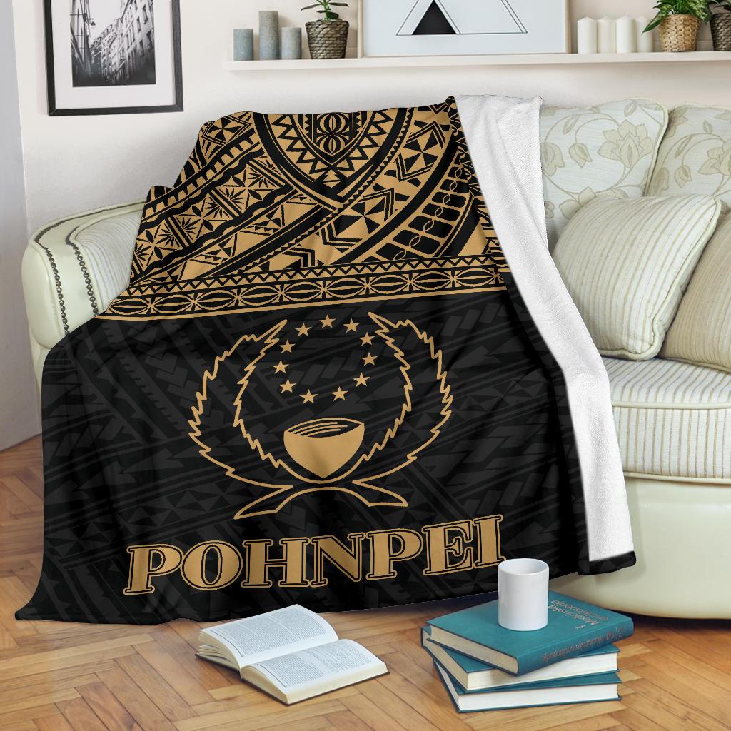 Pohnpei Premium Blanket - Micronesian Gold Version White - Polynesian Pride