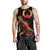 Pohnpei Men Tank Top - Turtle With Blooming Hibiscus Gold - Polynesian Pride