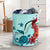 Sea Turtle Hibiscus Laundry Basket AH Laundry Basket - 1 One Size White - Polynesian Pride
