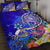 American Samoa Polynesian Quilt Bed Set - Turtle Plumeria (Blue) Blue - Polynesian Pride