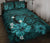 Hawaii Turtle Poly Tribal Quilt Bed Set - Turquoise - Polynesian Pride