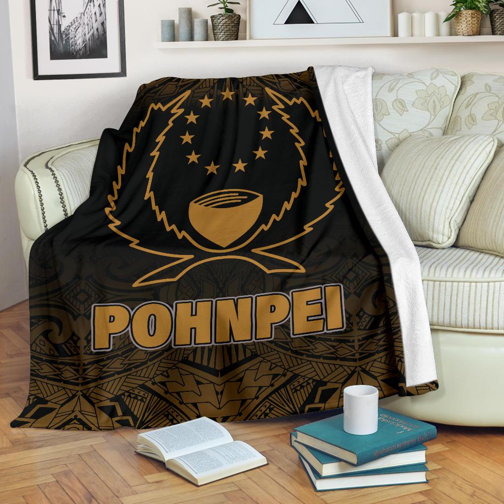 Pohnpei Premium Blanket - Gold Fog Style White - Polynesian Pride