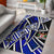 Fiji Area Rug - Tribal Flower Special Pattern Blue Color - Polynesian Pride