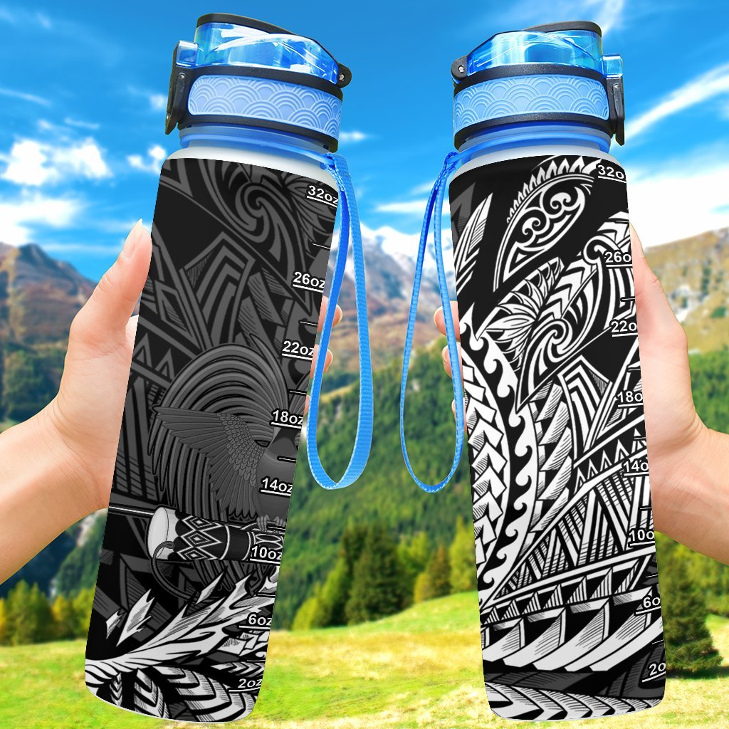 Papua New Guinea Hydro Tracking Bottle - Wings Style Hydro Tracking Bottle - Papua New Guinea 32oz Large Black - Polynesian Pride