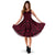 Polynesian Midi Dress - Polynesian Style 06 Women Black And Red - Polynesian Pride