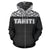 Tahiti All Over Zip up Hoodie Black Version - Polynesian Pride
