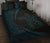 Hawaiian Polynesian Turtle Quilt Bed Set - Circle Style Blue And Black - Polynesian Pride