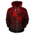 Tonga All Over Zip up Hoodie Lift up Red - Polynesian Pride