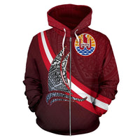 Tahiti Zip up Hoodie Sailing Style - Polynesian Pride
