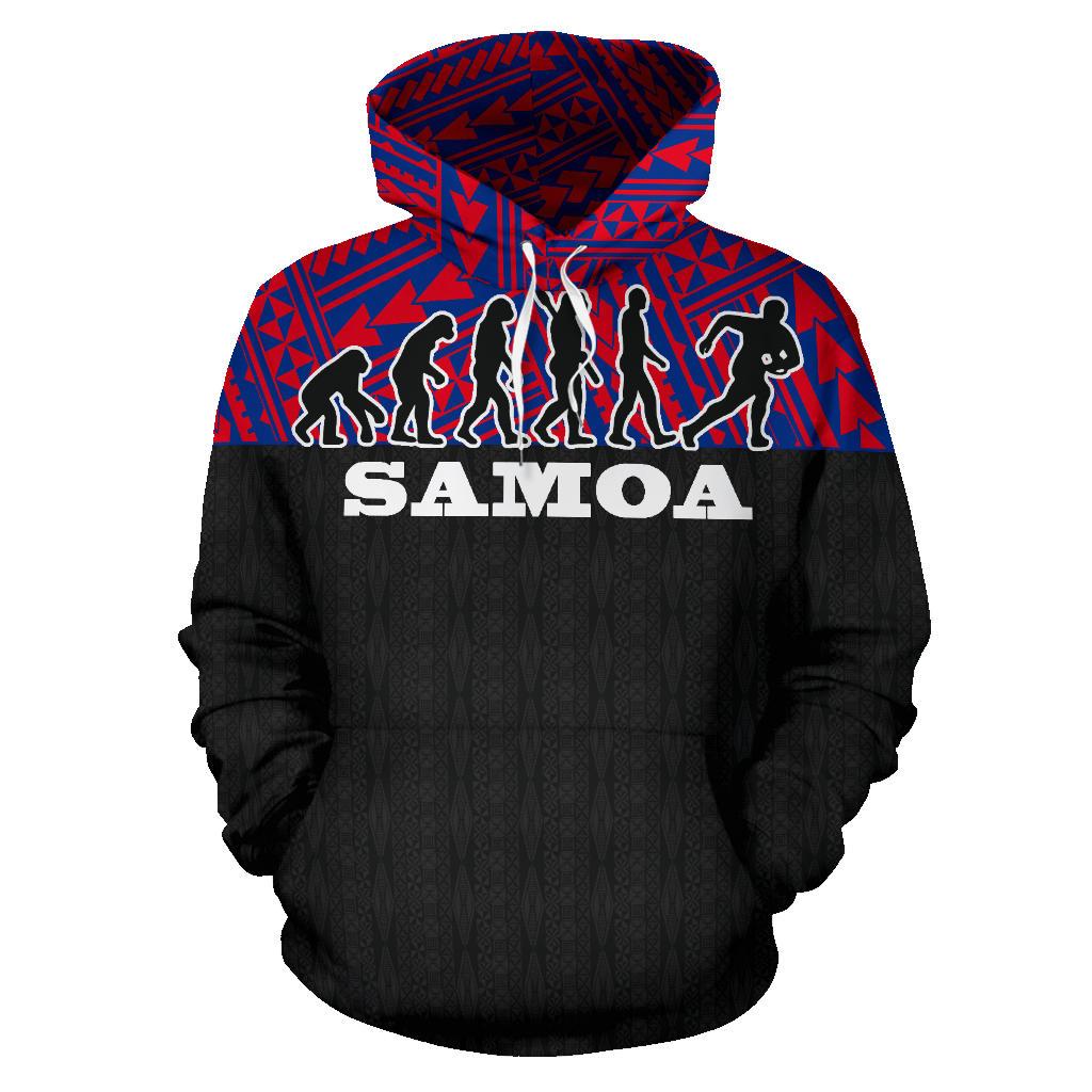 Samoa All Over Hoodie Evolution Rugby - Polynesian Pride