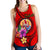 Tahiti Polynesian Women's Racerback Tank - Floral With Seal Red - Polynesian Pride