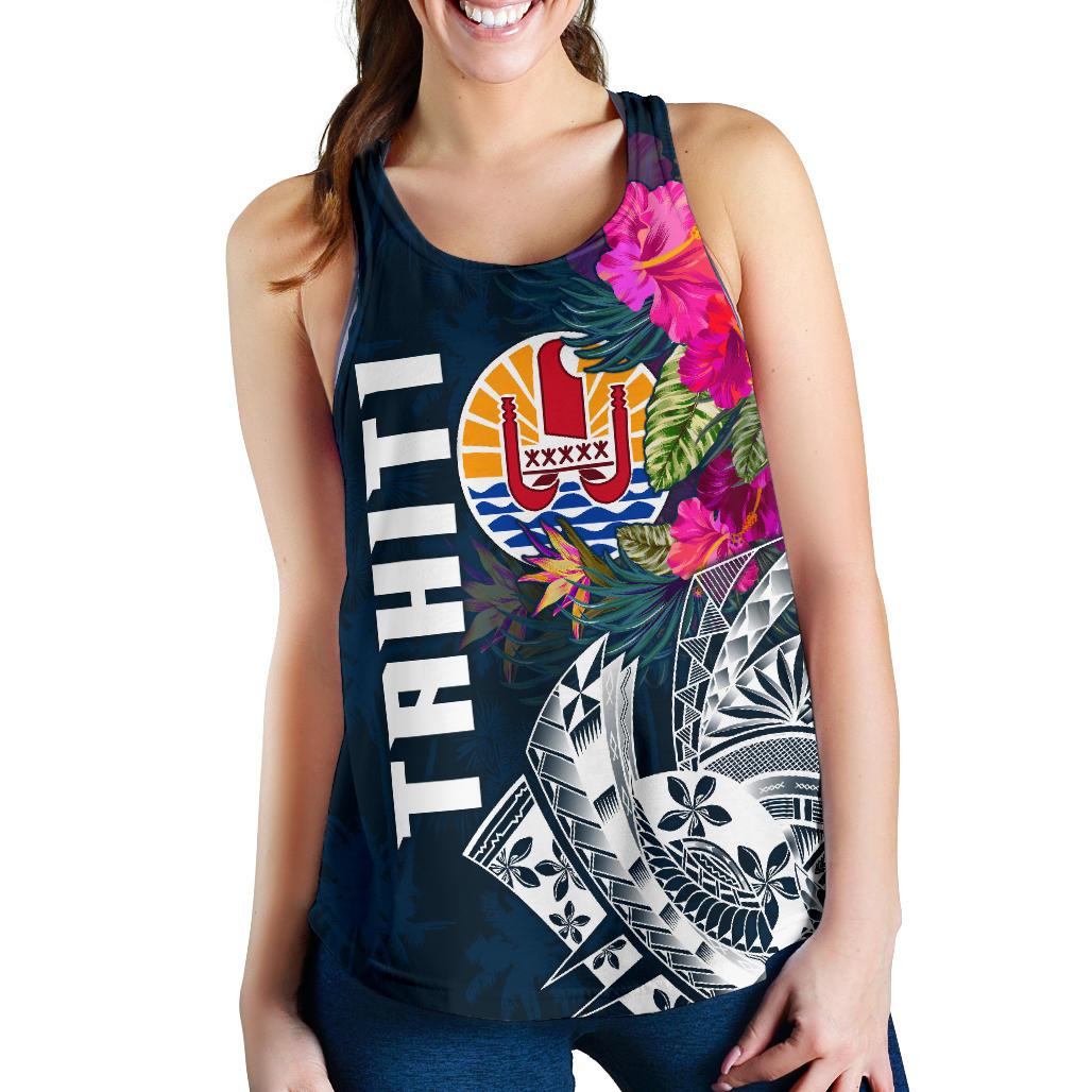 Tahiti Women's Racerback Tank - Tahiti Summer Vibes - Polynesian Pride