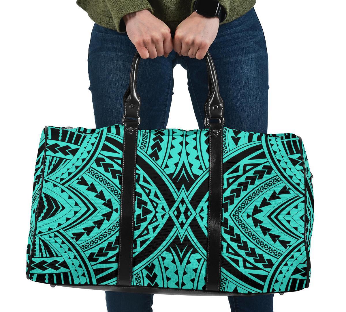 Polynesian Tradition Turquoise Hawaii Travel Bag Travel Bag One size Turquoise - Polynesian Pride
