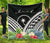 Chuuk Premium Quilt - Chuuk Coat of Arms & Polynesian Tropical Flowers White - Polynesian Pride