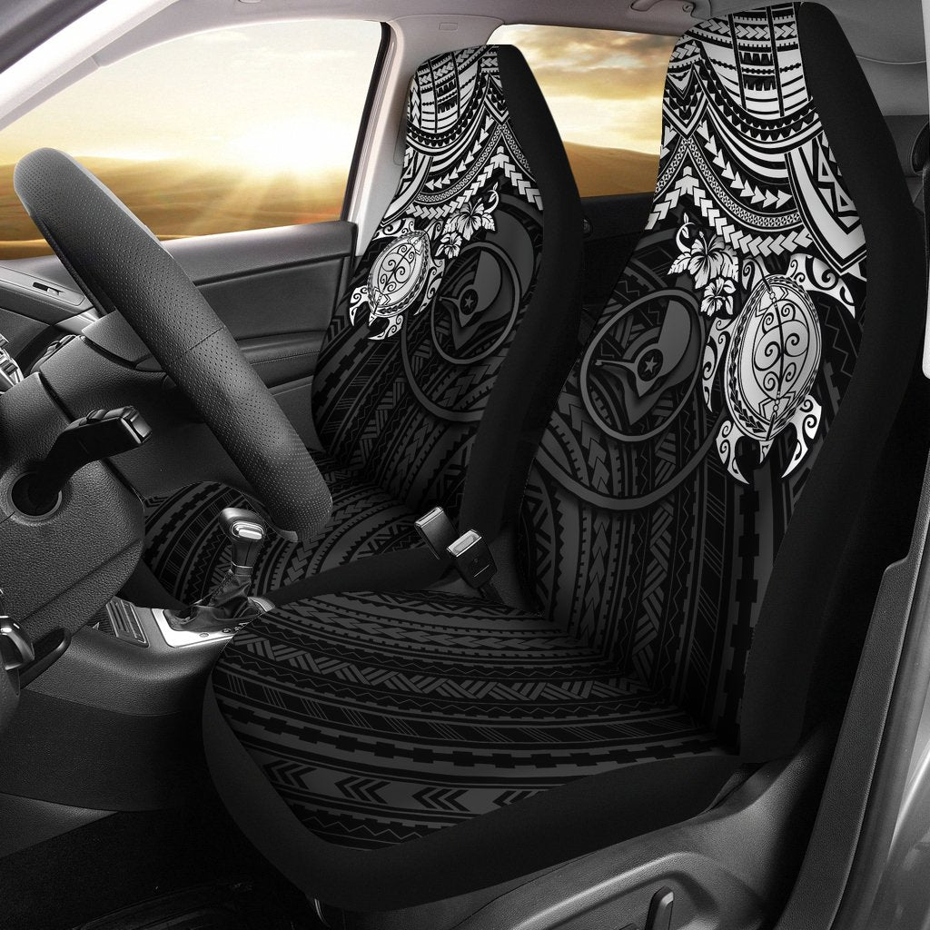 Yap Polynesian Car Seat Covers - White Turtle Universal Fit White - Polynesian Pride