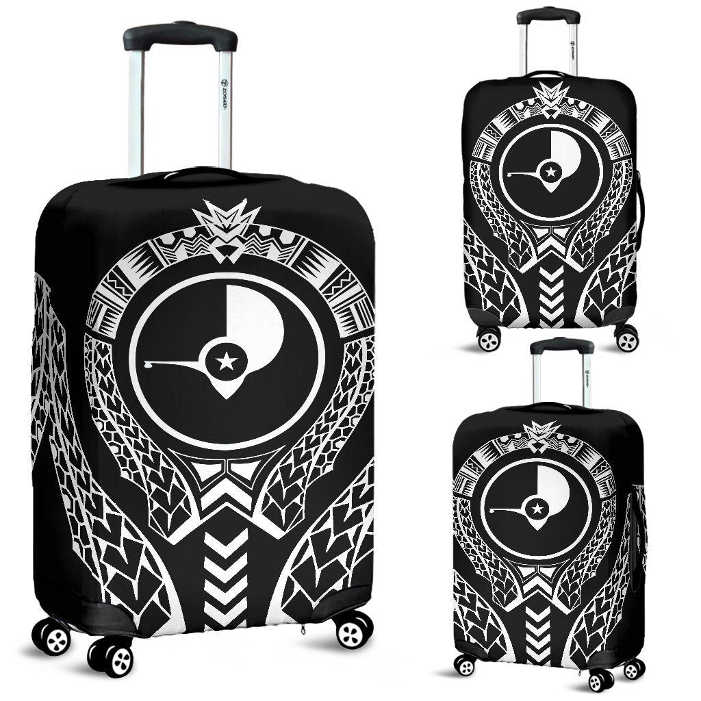 Yap Luggage Cover - Micronesian Tribal Black - Polynesian Pride