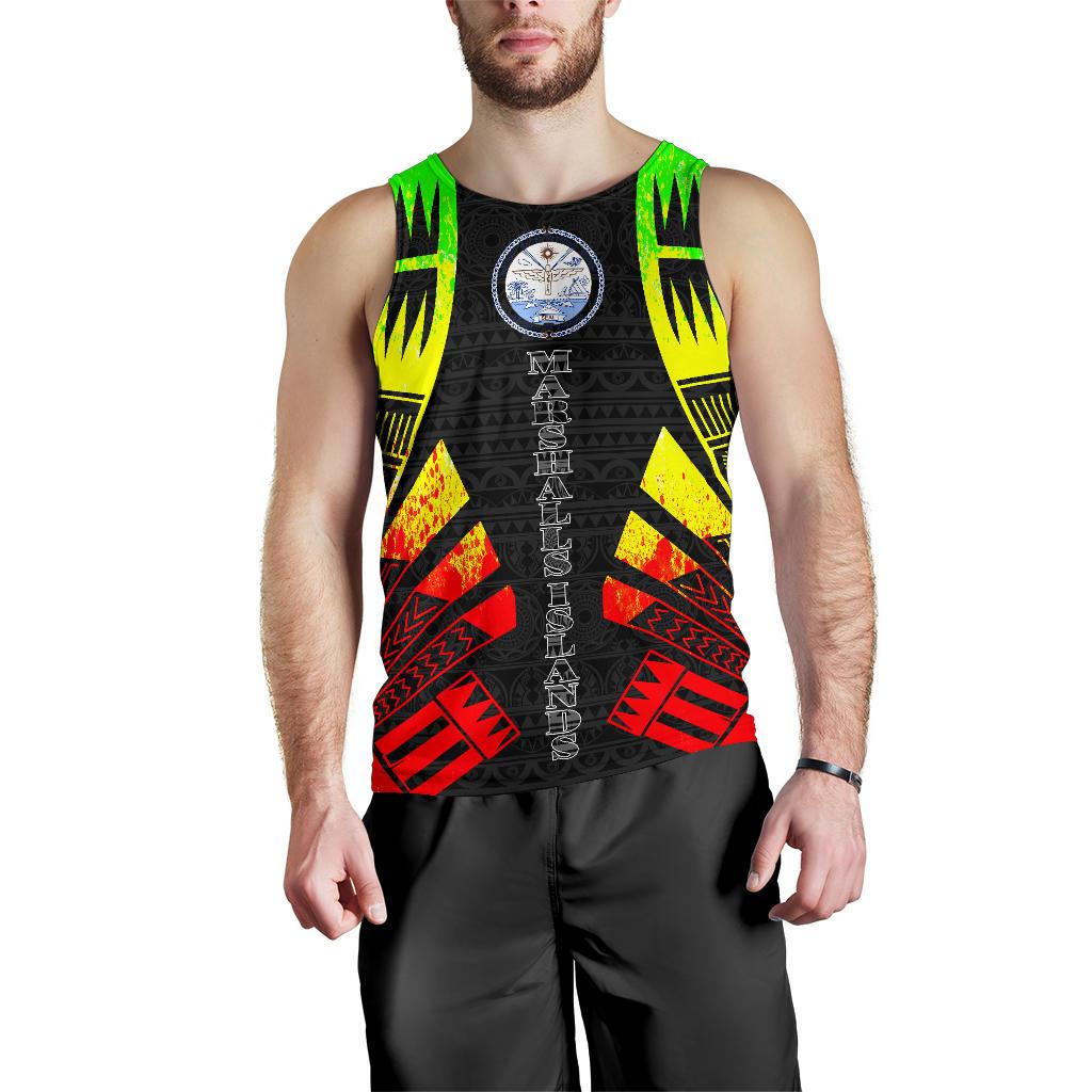 Marshall Islands Men Tank Top - Polynesian Tattoo Reggae Reggae - Polynesian Pride