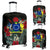 Cook Islands Hibiscus Luggage Cover Black - Polynesian Pride