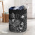 Papua New Guinea Laundry Basket - Polynesian Turtle Hibiscus Black Laundry Basket One Size Black - Polynesian Pride