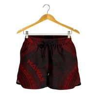 Hawaii Women's Shorts - Polynesian Chief Red Version Women Red - Polynesian Pride